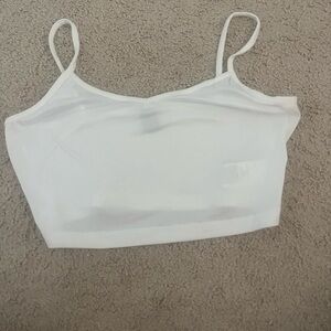 Women's White Spaghetti Strap Top